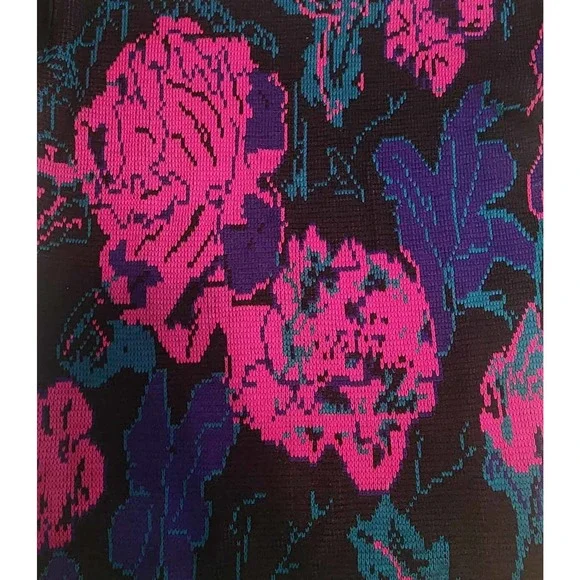 Vintage Sarah Taylor 90's Tunic Sweater, Abstract Floral - Medium - Picture 2 of 6
